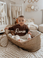 Personalized Kids Sweater with Name - Brown