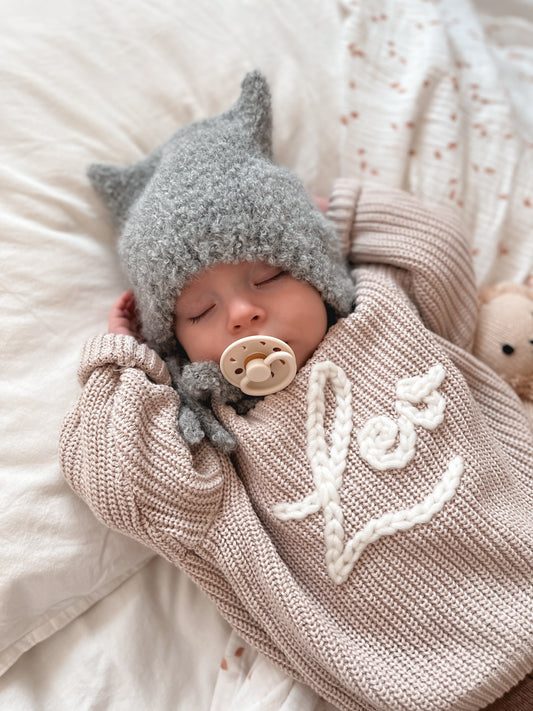 Grey Kitty hat (boucle)