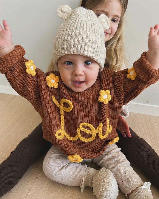 Personalized name sweater (rust)