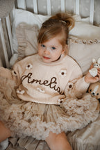 Personalized Kids Sweater with Name - BEIGE