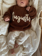 Personalized Kids Sweater with Name - Brown
