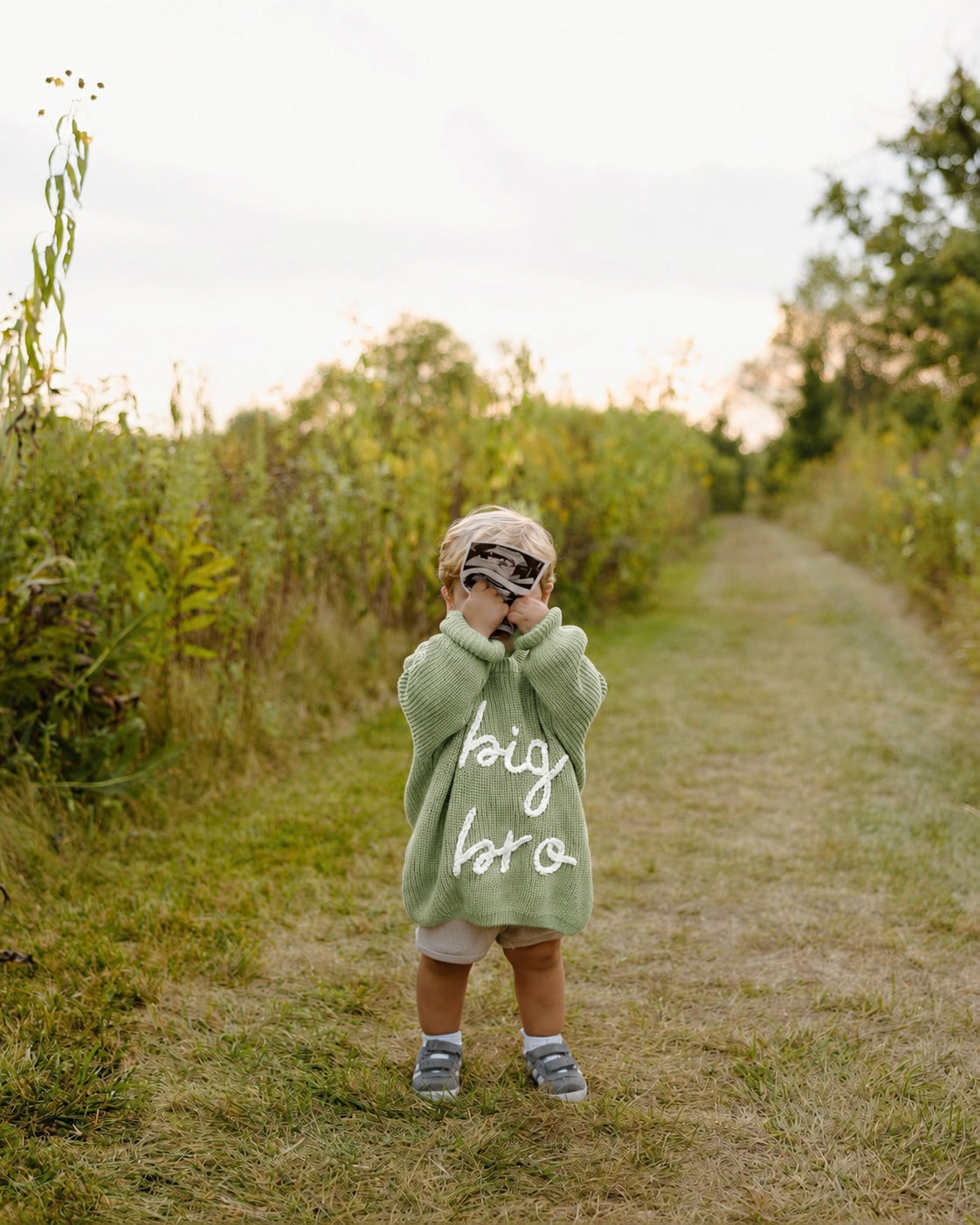 Name sweater (sage green)