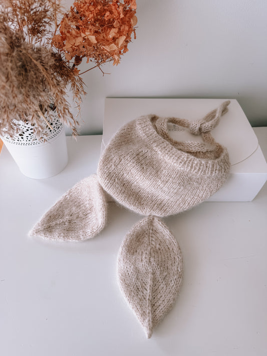 Soft Baby Alpaca Bunny hat (beige)