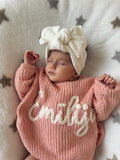 Personalized Kids Sweater with Name - peach