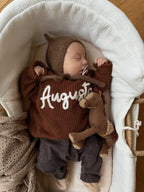 Personalized Kids Sweater with Name - Brown