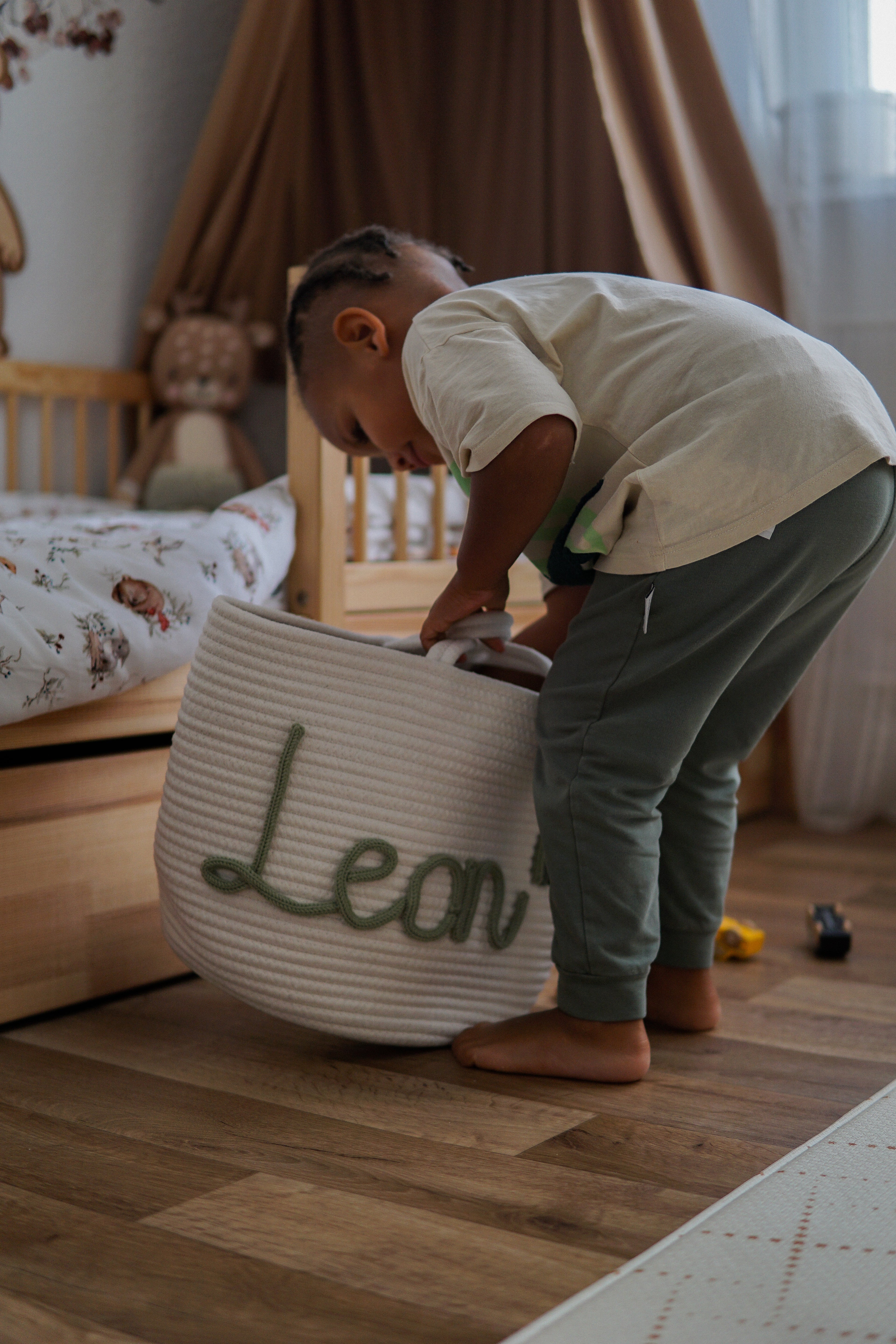 Personalized toy basket