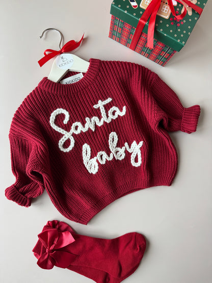 Personalized name sweater (red) 6-9m