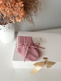 Cashmere baby socks - Pink  (0-3m)