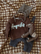 Personalized Kids Sweater with Name - Brown