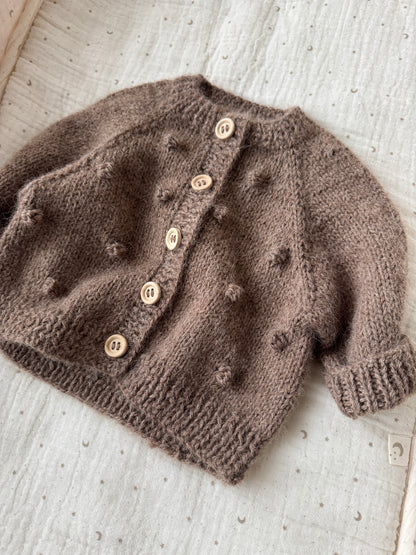 Cardigan + hat + booties