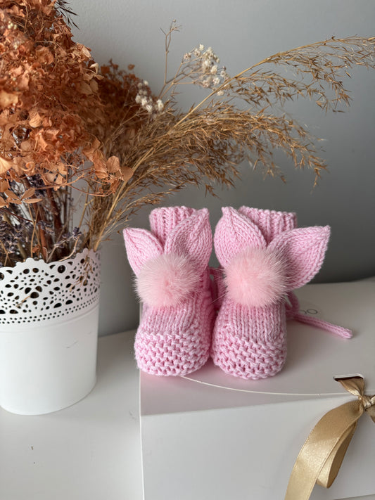 Bahy bunny booties (0-3m)