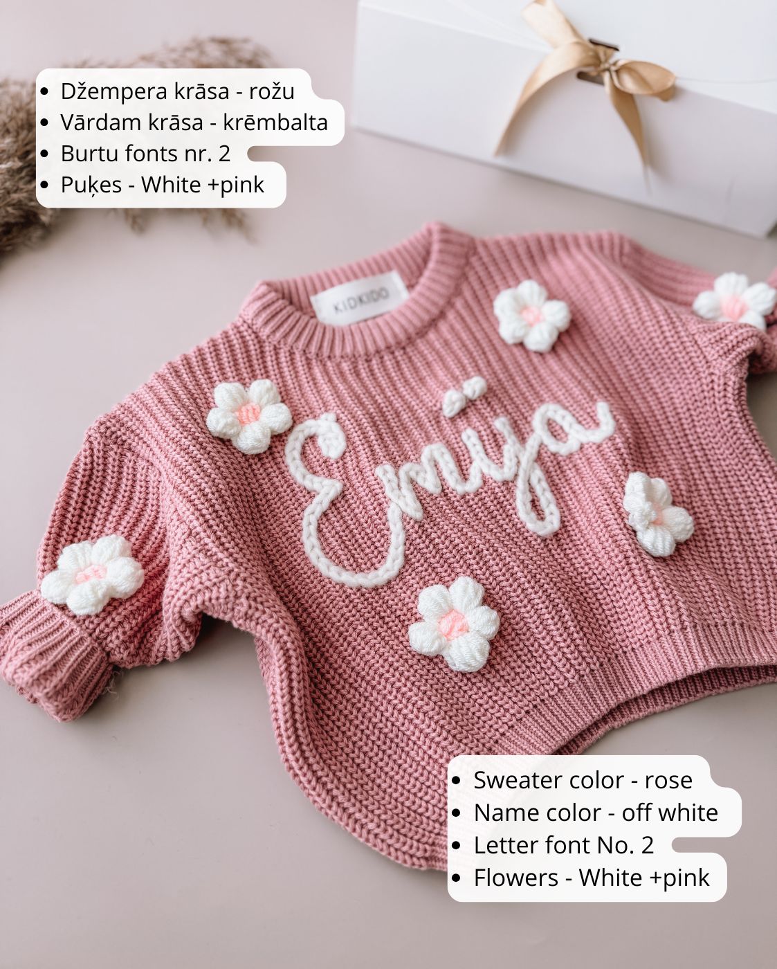Personalizēts džemperis (rožu)