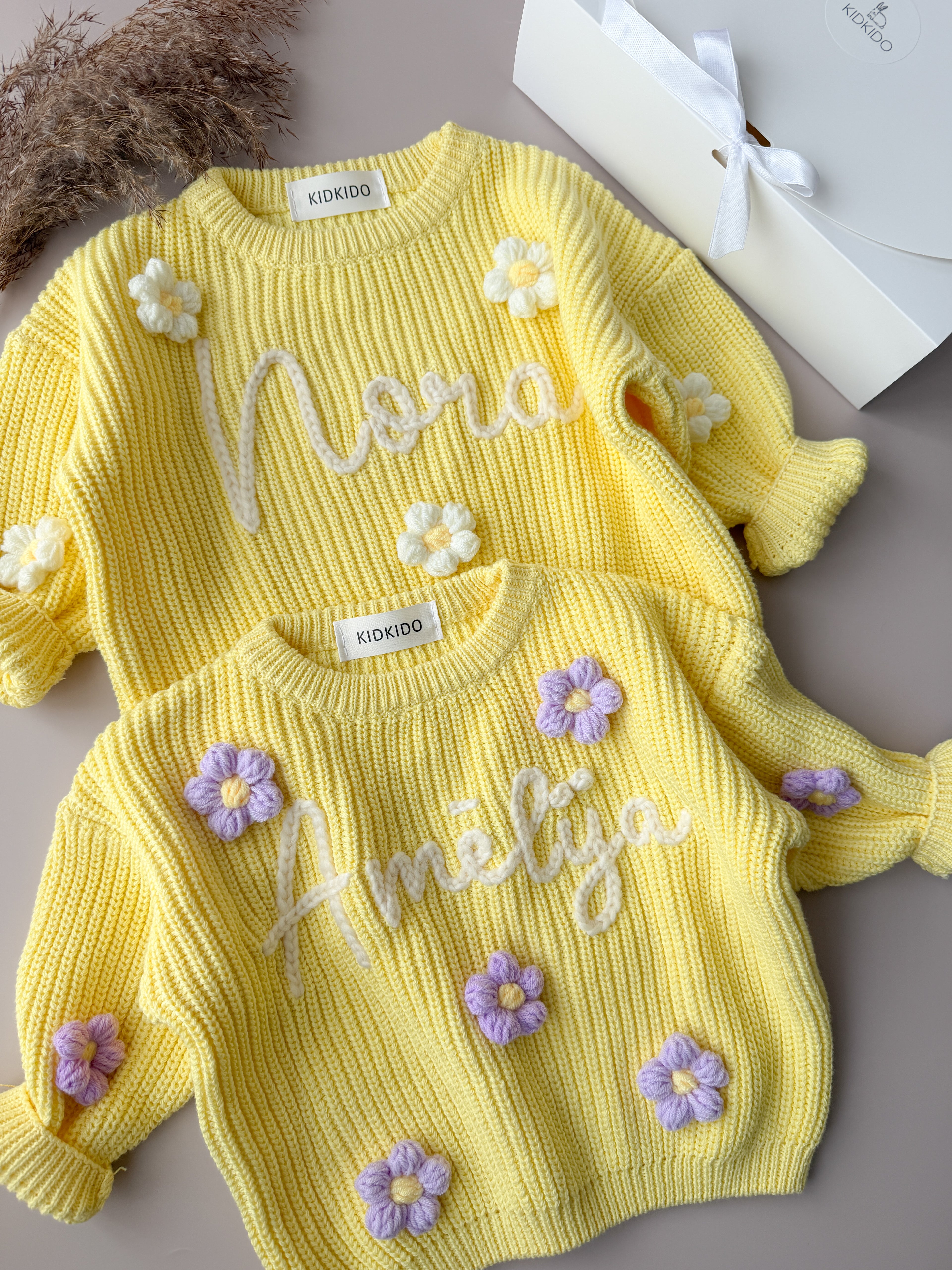 Personalized Kids Sweater with Name (yellow)