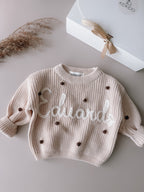 Personalized Kids Sweater with Name - BEIGE
