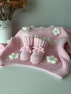 100% cotton baby booties 0-3m (9cm)