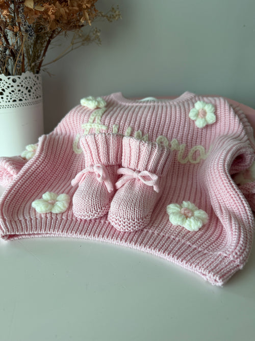 100% cotton baby booties 0-3m (9cm)
