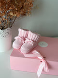 100% cotton baby booties 0-3m (9cm)