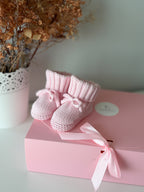 100% cotton baby booties 0-3m (9cm)