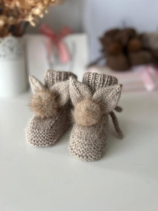 Baby bunny booties