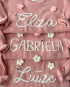 Personalized Kids Sweater with Name - peach