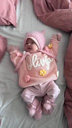 Personalized Kids Sweater with Name - peach