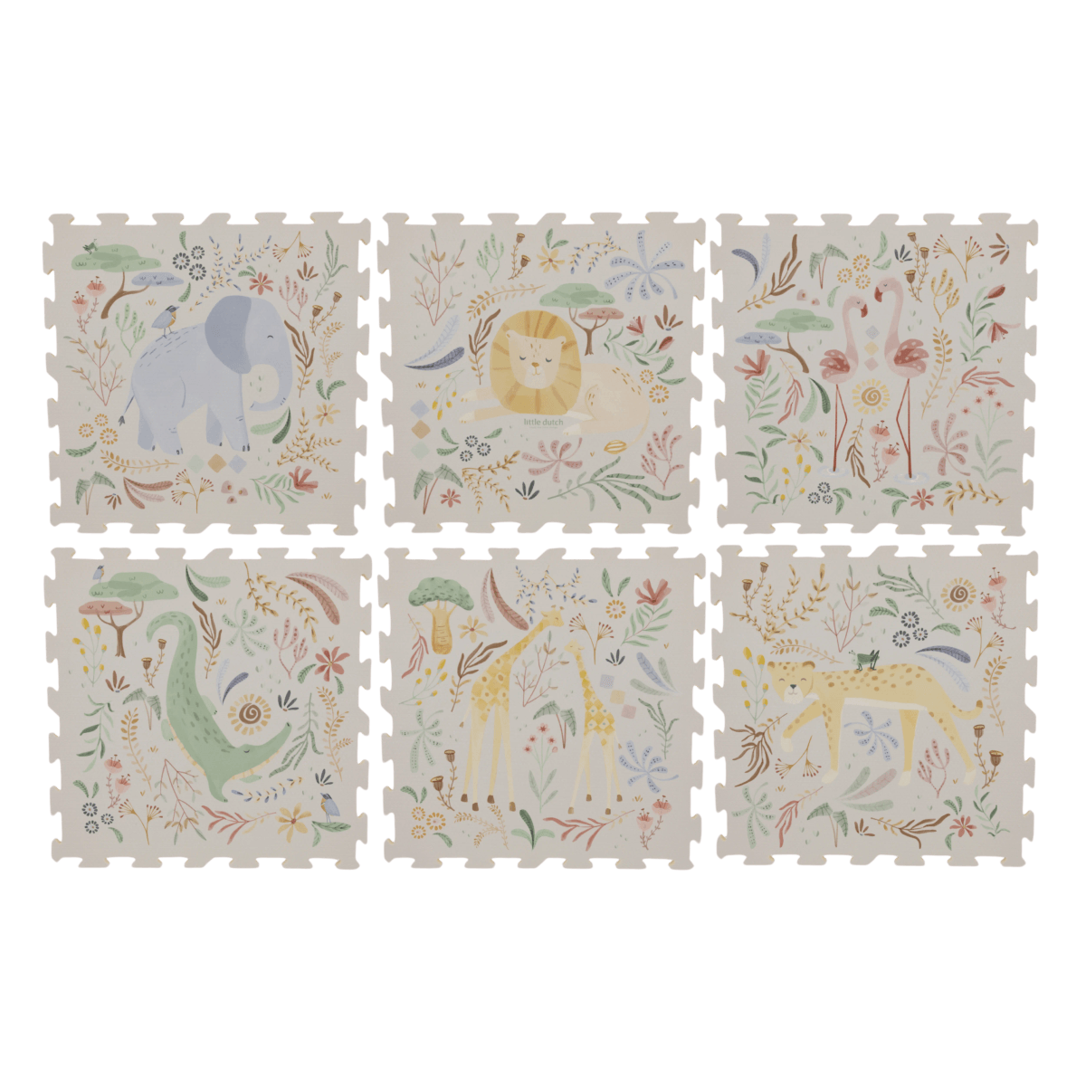 Little Dutch puzles paklājs XL "Safari Friends"